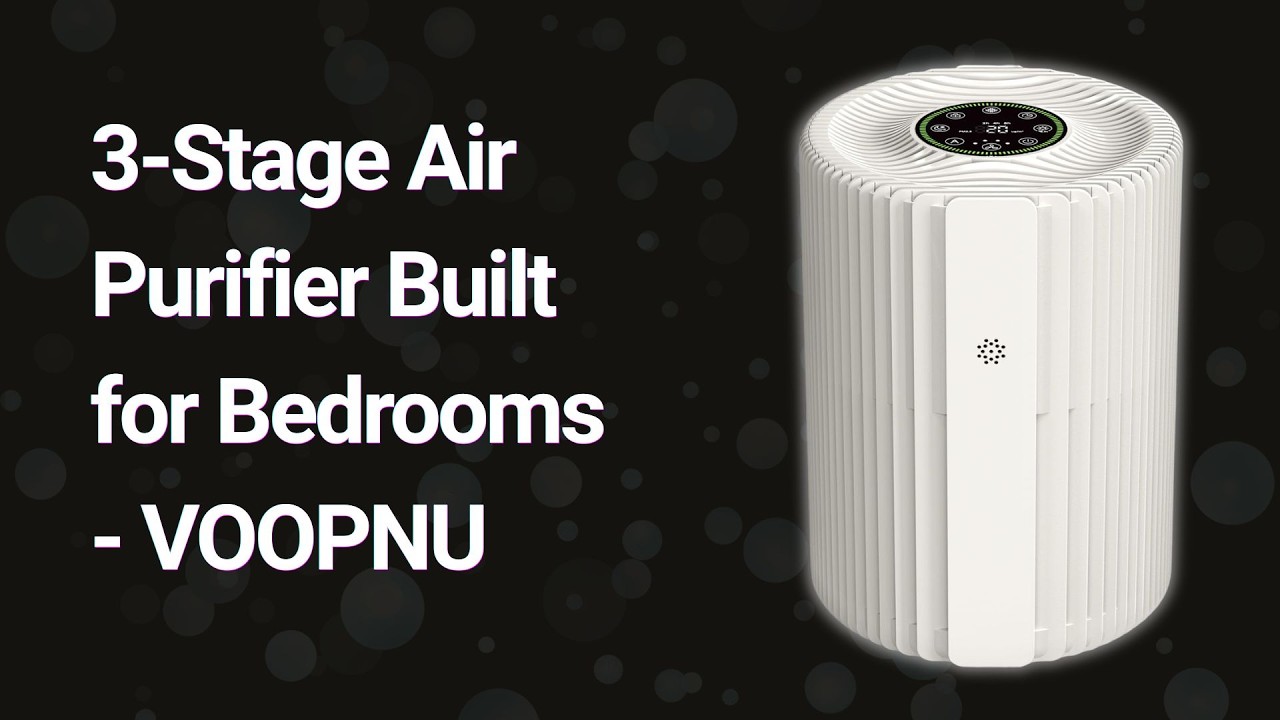 3-Stage Air Purifier Built for Bedrooms - VOOPNU