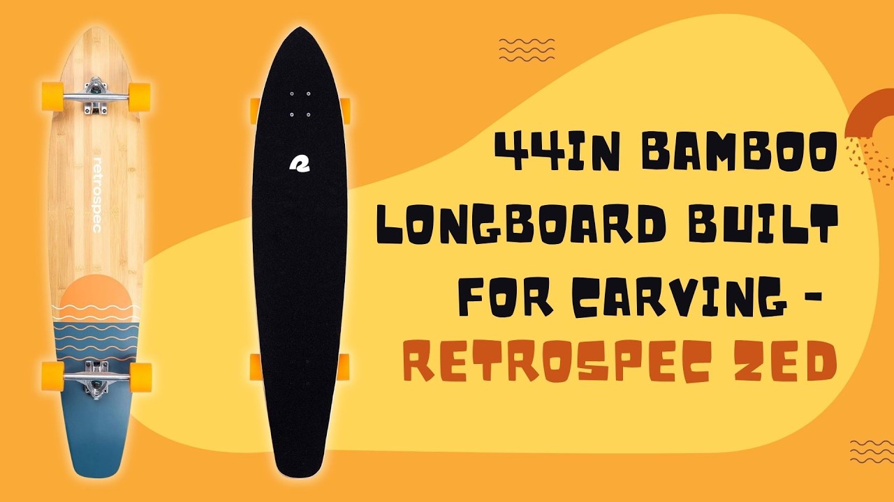 44in Bamboo Longboard Built for Carving - Retrospec Zed