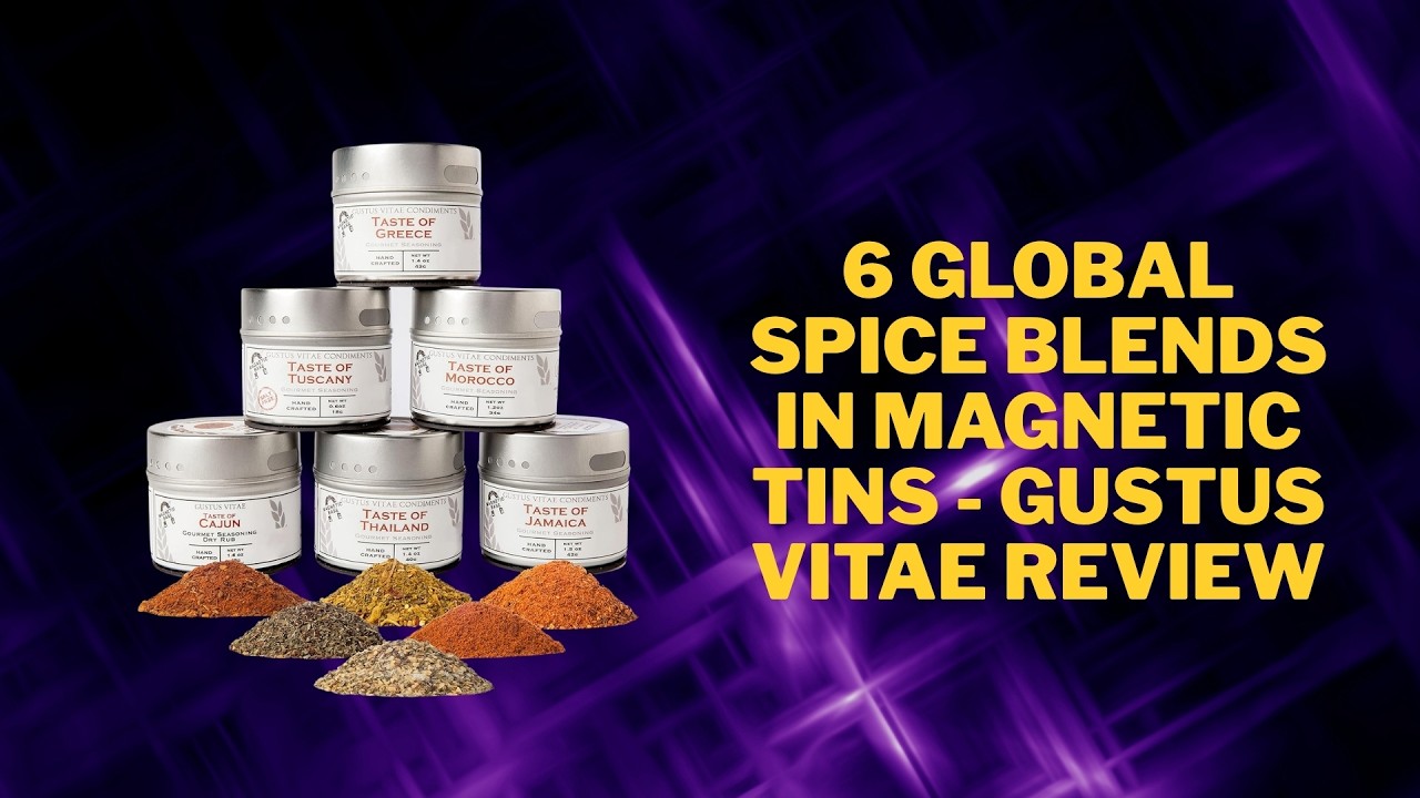 6 Global Spice Blends in Magnetic Tins - Gustus Vitae Review