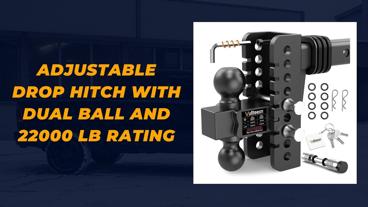 Adjustable Drop Hitch with Dual Ball and 22000 LB Rating