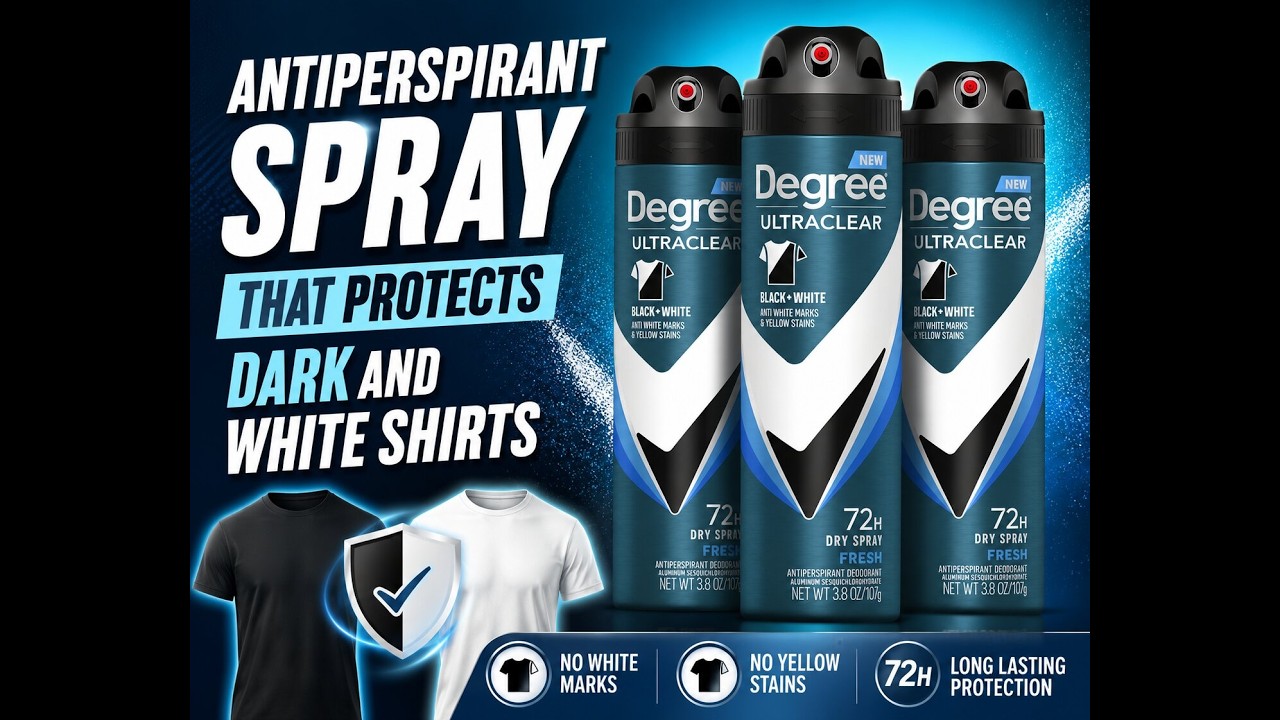 Antiperspirant Spray That Protects Dark and White Shirts