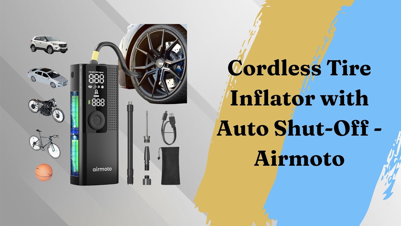 Cordless Tire Inflator with Auto Shut-Off - Airmoto