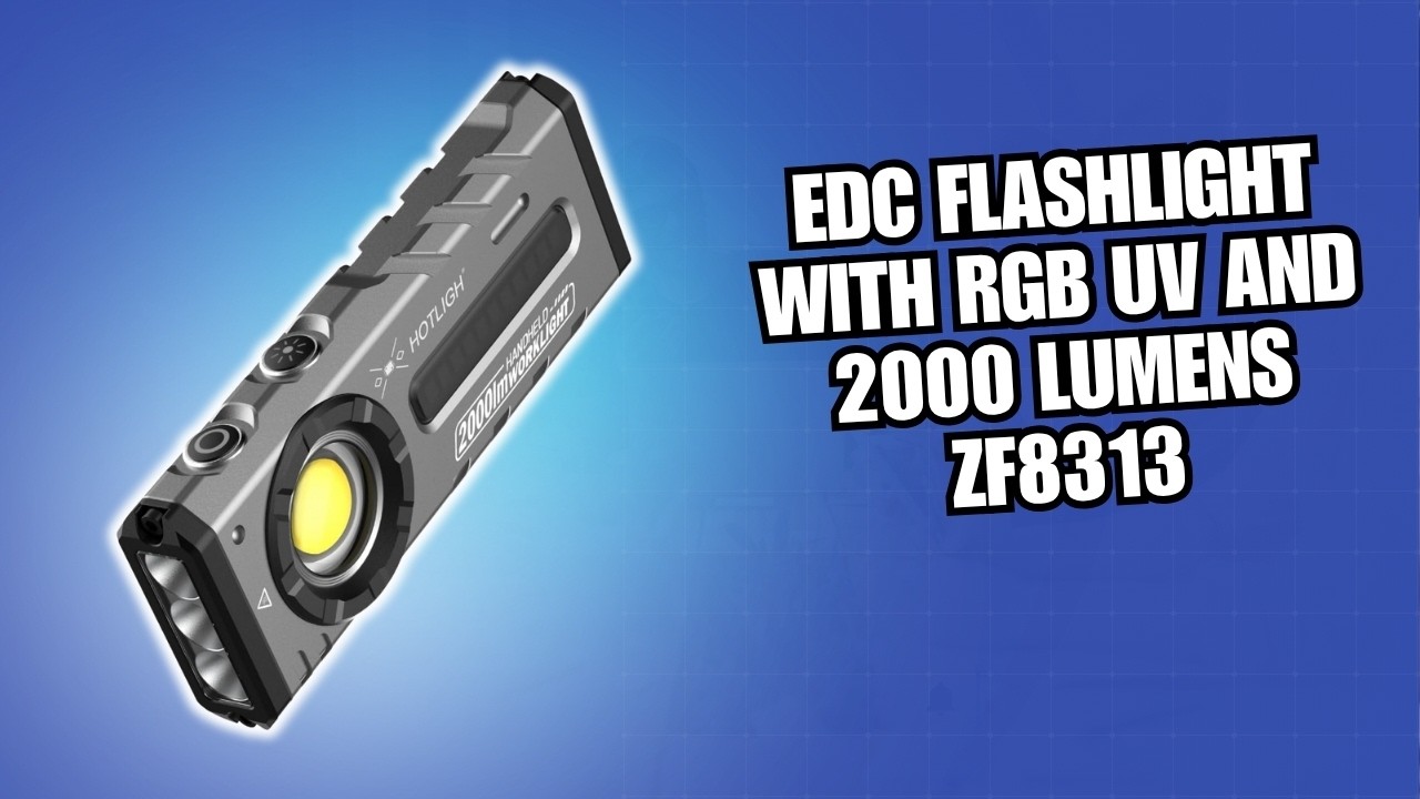 EDC Flashlight with RGB, UV, and 2000 Lumens - ZF8313