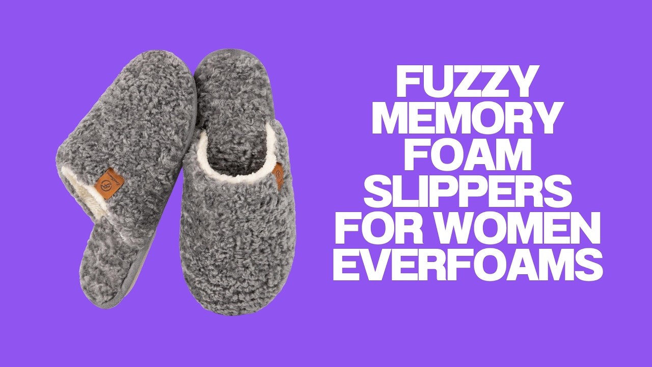 Fuzzy Memory Foam Slippers for Women - EverFoams