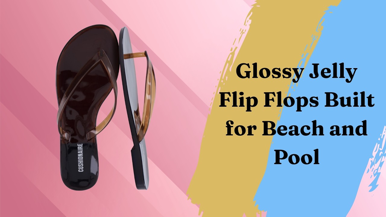 Glossy Jelly Flip Flops Built for Beach and Pool