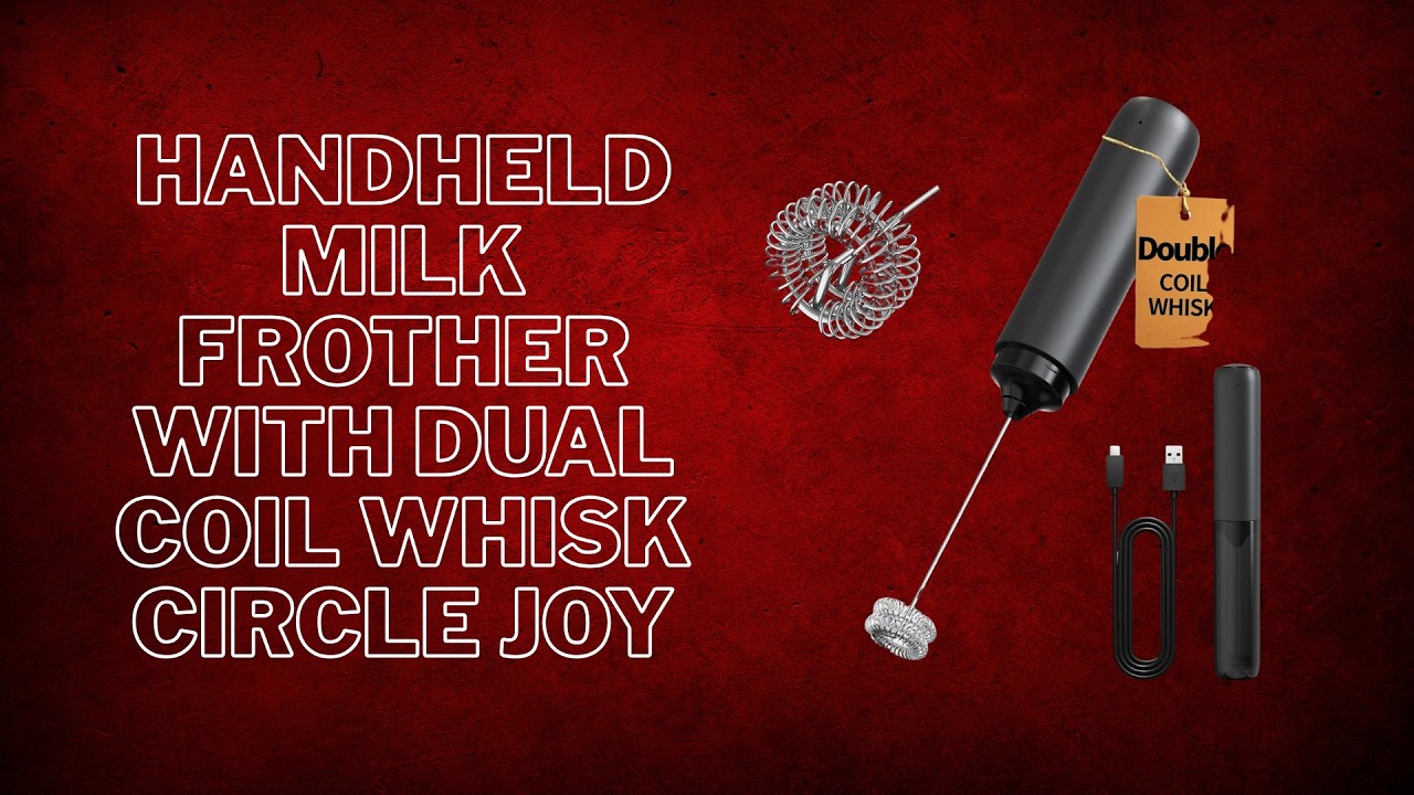 Handheld Milk Frother with Dual Coil Whisk - Circle Joy