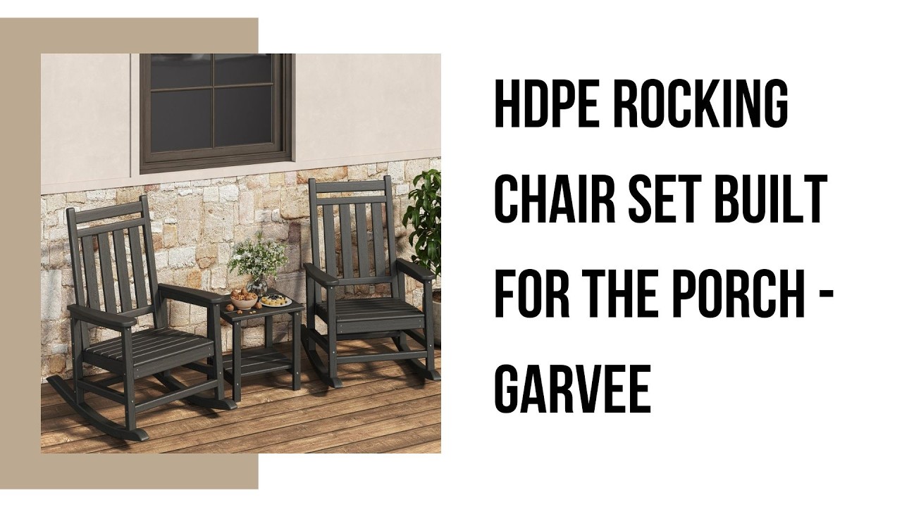 HDPE Rocking Chair Set Built for the Porch - Garvee