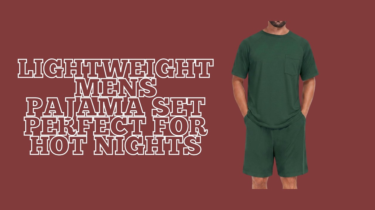Lightweight Mens Pajama Set PERFECT for Hot Nights
