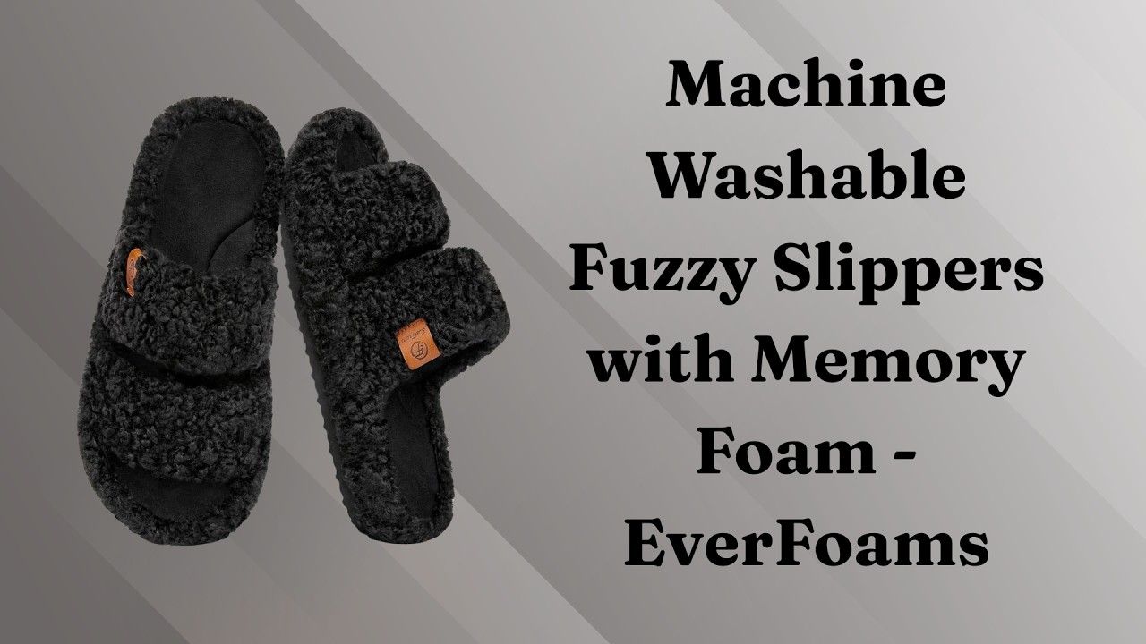 Machine Washable Fuzzy Slippers with Memory Foam - EverFoams