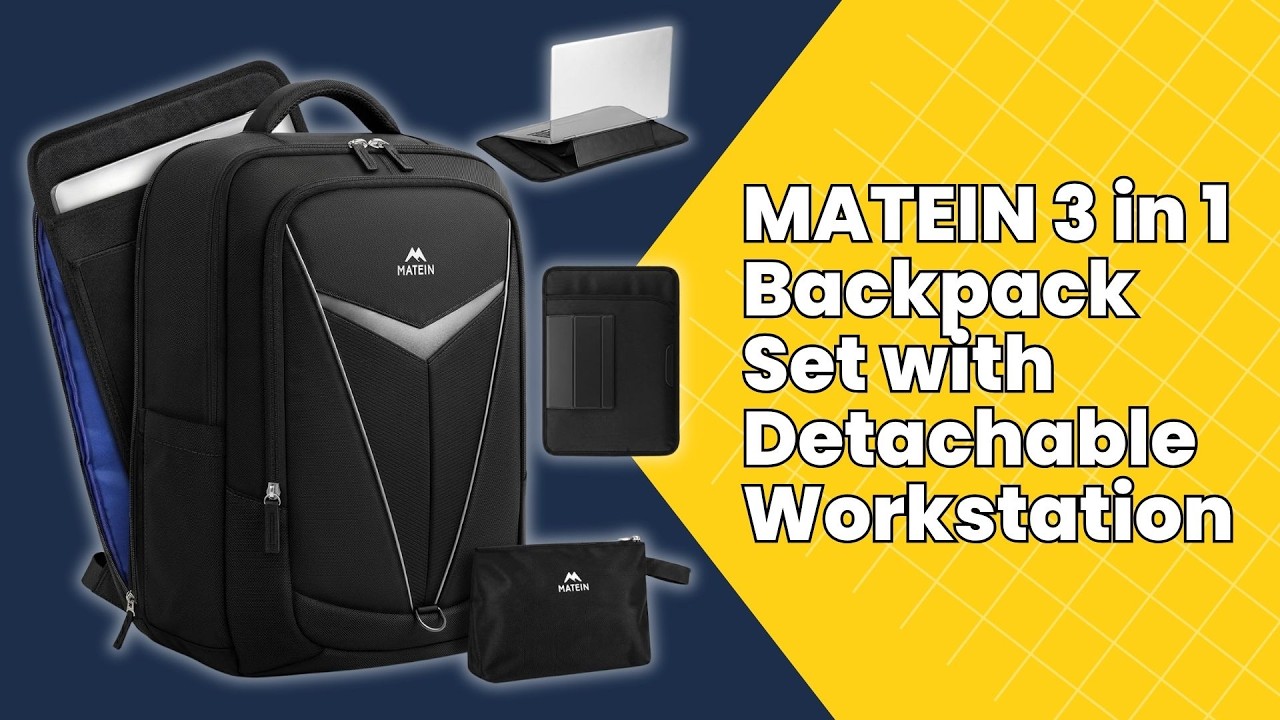 MATEIN 3 in 1 Backpack Set with Detachable Workstation