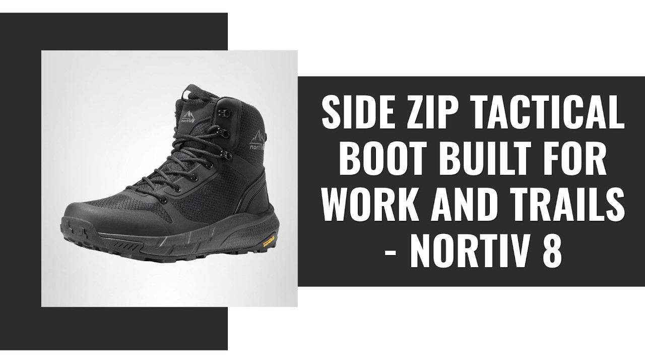 Side Zip Tactical Boot Built for Work and Trails - NORTIV 8