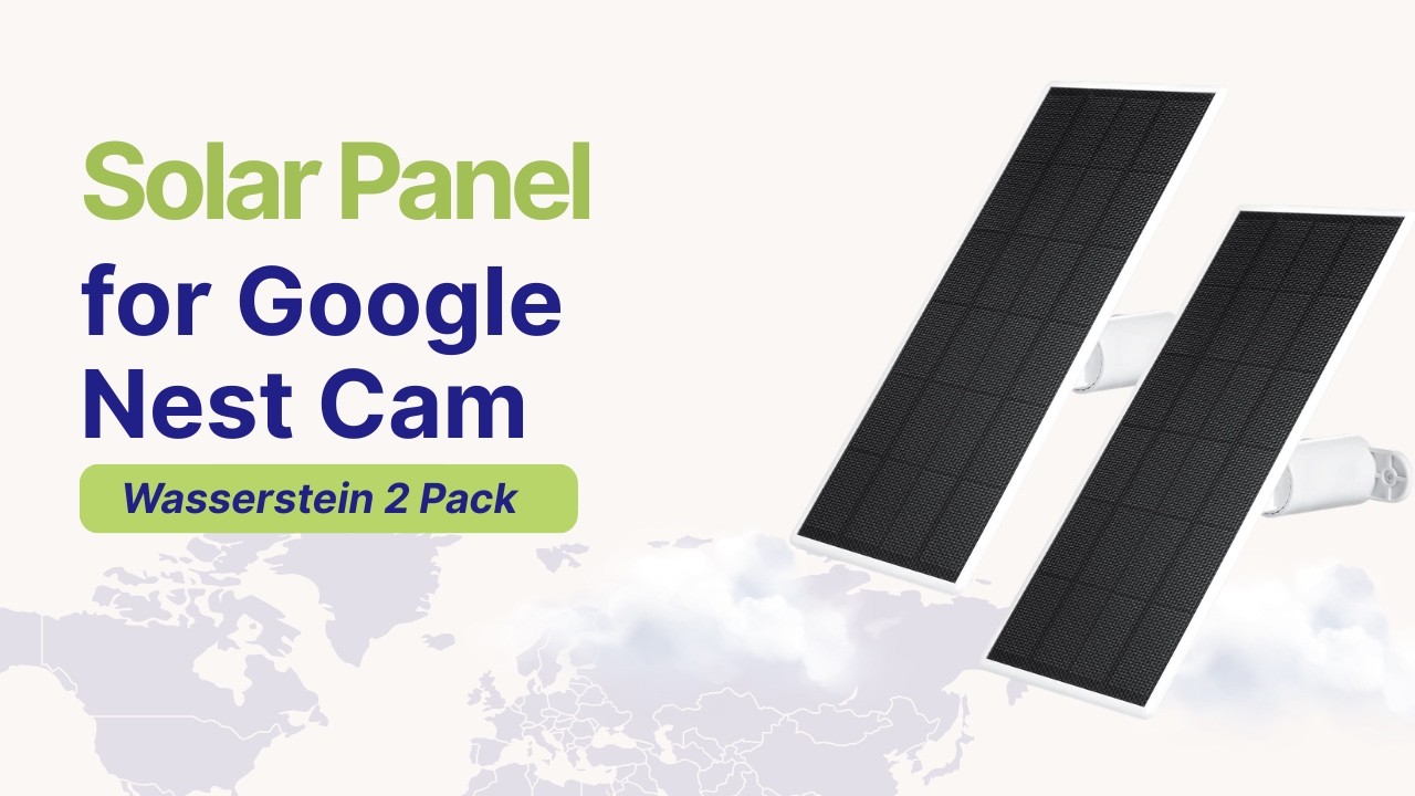 Solar Panel for Google Nest Cam - Wasserstein 2 Pack