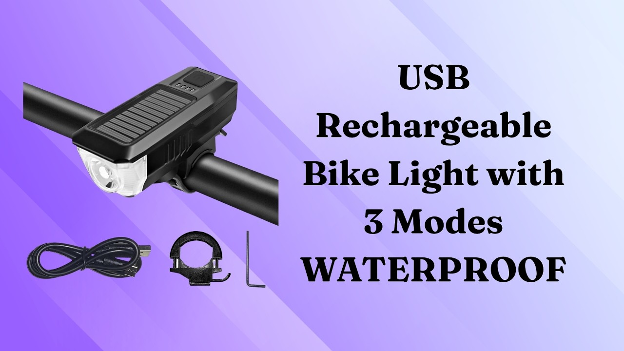 USB Rechargeable Bike Light with 3 Modes - WATERPROOF