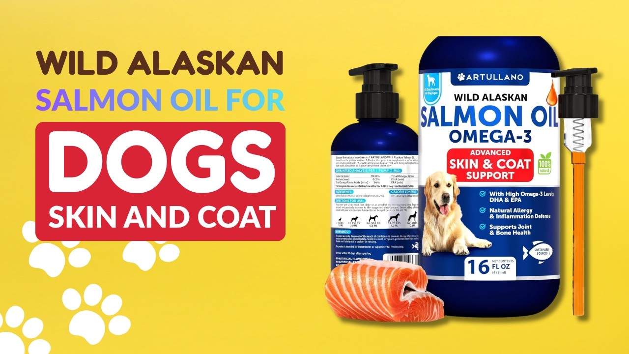 Wild Alaskan Salmon Oil for Dogs Skin and Coat