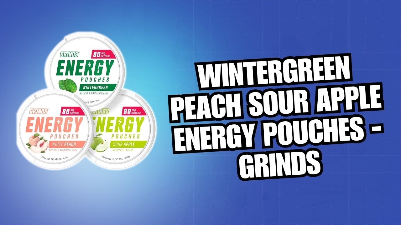 Wintergreen Peach Sour Apple Energy Pouches - Grinds