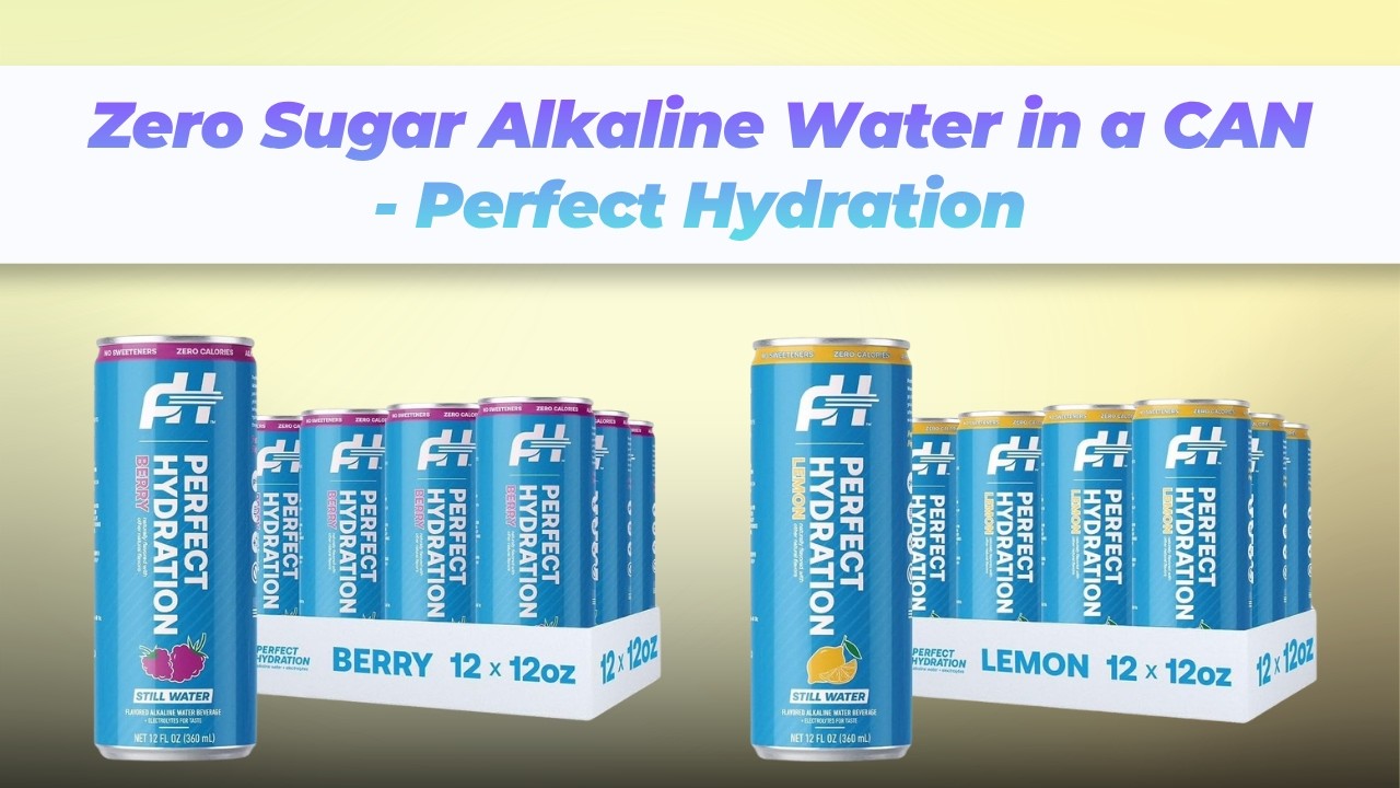 Zero Sugar Alkaline Water in a CAN - Perfect Hydration
